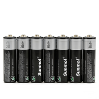 Batería de Zinc-Carbón AAA de la Marca Sunmol, 1.5V, Tamaño R6P, AA, AAA, Zinc-Carbón No.7, Batería de Celda Seca de Zinc-Carbón