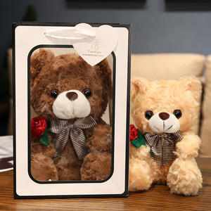 Kawaii 20cm 25cm Gefülltes Plüsch tier Teddybär Herz Ich liebe dich T-Shirt Rose Valentinstag Plüsch Teddybär - Product Image 5