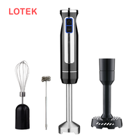 Mixeur Plongeant Portable Compact 1200W Haute Puissance, Contrôle Variable 12 Vitesses, Appareil de Cuisine Multifonctionnel