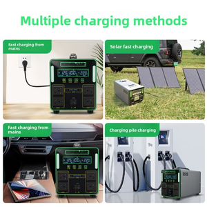 Station d'alimentation portable extérieure <span class=keywords><strong>Powerman</strong></span> 500 watts 15 kWh, batterie au lithium-fer-phosphate à onde sinusoïdale pure, 220 V, haute capacité, compacte - Product Image 4