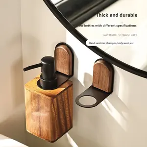 Dispenser di Sapone da Parete in Acciaio Inox, Adesivo Senza Foratura per Bagno e Cucina, per Flaconi di Disinfettante Mani e <span class=keywords><strong>Shampoo</strong></span> - Product Image 4