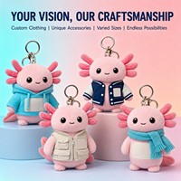 Fabricant OEM ODM de porte-clés en peluche Axolotl personnalisés avec logo, pour commande en gros, jouets en peluche, cadeaux promotionnels