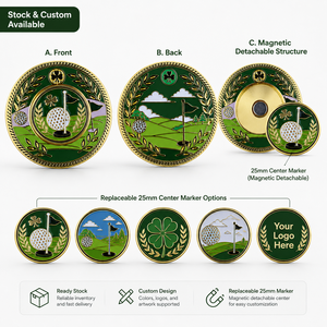 Marcador Magnético para Pelotas de Golf con Diseño Artístico en Esmalte, Ideal para Regalos y Eventos en Campos de Golf - Product Image 5