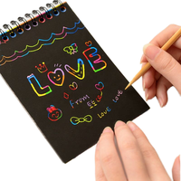 Carnet de croquis créatif et coloré pour enfants, carnet de peinture, jouet à gratter, livre de peinture graffiti