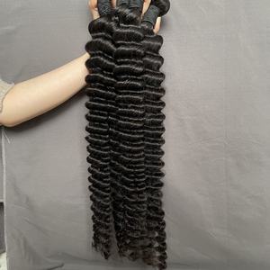 Lots de Cheveux Humains Vierges Brésiliens Grade 11A, Ondulés Profonds Bouclés, avec Cuticules Alignées, Double Trame, Tissage à la Machine, pour Toutes les Couleurs - Product Image 2
