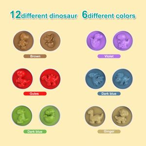 Jouets éducatifs Montessori Zhorya, œufs de dinosaures à assortir, 12 pièces, jeu d'association de couleurs et de formes pour enfants - Product Image 5