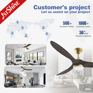 1stshine Led ventilatore da <span class=keywords><strong>soffitto</strong></span> 110-240V soggiorno potente alto flusso d'aria pale in legno ventilatore da <span class=keywords><strong>soffitto</strong></span> <span class=keywords><strong>con</strong></span> luce a LED - Product Image 5