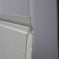 Panneaux sandwich en polyuréthane de 16 mm, panneaux muraux métalliques isolés résistants à l'eau pour maison conteneur, extérieur moderne
