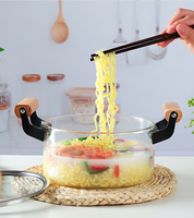 Casseroles de Cuisson en Verre Borosilicaté Transparent Résistant à la Chaleur de Luxe