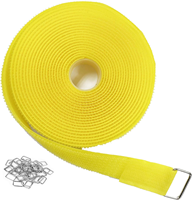Correas Organizadoras de Cables Ajustables de 12 Pulgadas con Logotipo Impreso, Ecológicas, con Gancho y Bucle, Hebilla de Poliéster/Nylon para Esquí