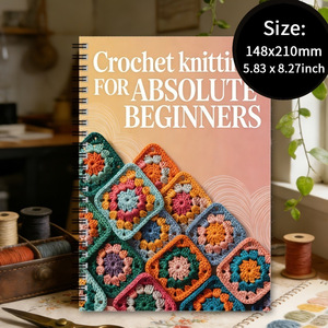 Carnet de tutoriel pour débutants en maîtrise du tricot <span class=keywords><strong>et</strong></span> du crochet anglais, pour la création de modèles de présentation de tenues, pour le marché transfrontalier - Product Image 4
