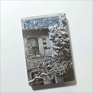 UV Printed Plastic Keyring <b>Custom</b> Oil Floating Acrylic Block Liquid <b>Keychain</b> - Product Image 2