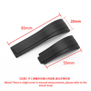 Compatible avec les bracelets Rolex : <span class=keywords><strong>Daytona</strong></span> Yachts pour homme, Master Black Submariner, Green Submariner, bracelets en caoutchouc et silicone, 20 mm - Product Image 3