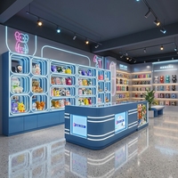 Vitrine d'exposition lumineuse moderne pour meubles de maison, jouets en peluche, boîtes mystères, figurines d'anime, collections Lego - Vitrine de magasin tendance