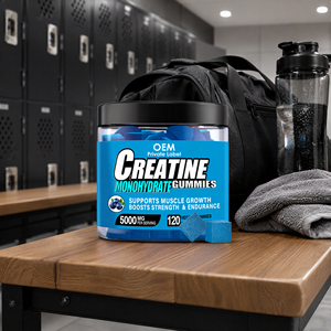 Gomitas de Creatina Monohidrato, Suplemento Pre-Entrenamiento para el Crecimiento y la Fuerza Muscular, Nutrición Deportiva en Gomitas Masticables - Product Image 4