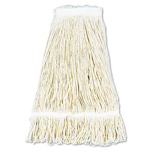 Boardwalk BWK424CCT 24 Oz. Tête de balai serpillère en coton blanc Pro Loop Web/Tailband, 12 unités/carton - Product Image 5