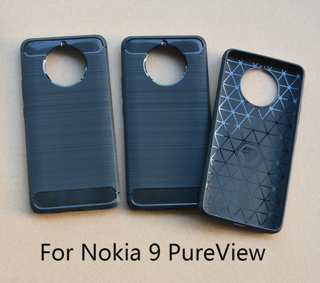 Shockproof Soft Carbon Fiber Mobile Phone TPU Protective case Cover for Nokia 9 PureView