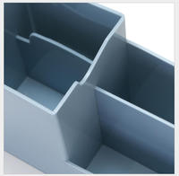 Pot de rangement multi-compartiments Deli pour bureau, grande capacité, pour stylos et pinceaux cosmétiques, en plastique étanche