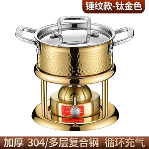 Ensemble de marmite à <span class=keywords><strong>Fondue</strong></span> en acier inoxydable, <span class=keywords><strong>Fondue</strong></span> au carburant, température réglable, cuisinières à <span class=keywords><strong>gaz</strong></span> butane, chocolat - Product Image 4