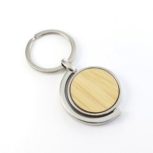 Porte-clés personnalisé pour Noël, cadeau d'entreprise, fête de mariage, logo gravé, en bois vierge, rond, rectangulaire ou en forme de maison - Product Image 1