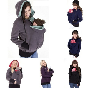 Felpa con Cappuccio e Zip per Donne in Gravidanza, <span class=keywords><strong>Porta</strong></span> Bebè Tipo Canguro - Product Image 2