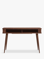 Bureau de luxe pour la maison, mobilier de bureau pour chambre à coucher, table de bureau ovale en bois avec tiroirs, console en bois massif