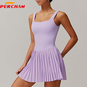 2025 été jupe plissée séchage rapide robe de Tennis avec poche pour téléphone événements athlétiques Tennis vêtements de sport pour femmes - Product Image 2