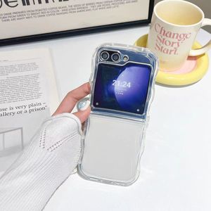 Coque antichoc en TPU transparent Wave Edge pour <span class=keywords><strong>Samsung</strong></span> <span class=keywords><strong>Galaxy</strong></span> Z Flip 6 5 <span class=keywords><strong>4</strong></span>/ Moto RAZR 40 Ultra/Oppo Find N3 Flip - Product Image 1