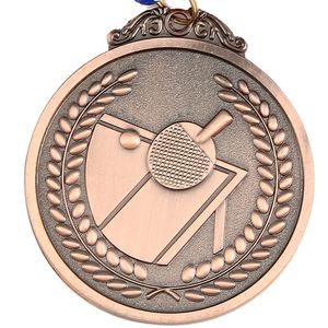 Usine En Gros En Alliage <span class=keywords><strong>De</strong></span> Zinc <span class=keywords><strong>Ping</strong></span>-<span class=keywords><strong>Pong</strong></span> Sujet Récompenses Médailles Personnaliser Logo Et Texte Tennis <span class=keywords><strong>De</strong></span> Table Sports Médailles En Métal - Product Image 5