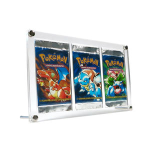 Support de présentation en acrylique moderne et portable pour paquets de boosters de cartes à collectionner Pokémon TCG à 4 emplacements, super support de présentation pour <span class=keywords><strong>Yu</strong></span>-<span class=keywords><strong>Gi</strong></span>-<span class=keywords><strong>Oh</strong></span> - Product Image 2
