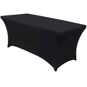 Custom Print Stretch Fitted Table Cover Tight Spandex 8ft 6ft <b>Rectangle</b> Table Cloths with Logo for Business Advertising Events - Product Image 2