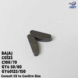 Clé de vilebrequin BAJAJ/CG125 Woodruff C70/100 GY6 125/150 Clé demi-lune en acier inoxydable Pièces et accessoires de moteur de moto - Product Image 2
