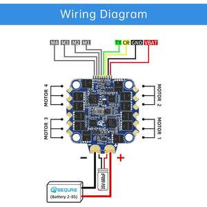 Controlador ESC de velocidad eléctrica SEQURE 65A 4 en 1 2-6S 10A continuo para Drones de carreras FPV Freestyle AM32 Made Lipo 30,5x30,5mm - Product Image 5