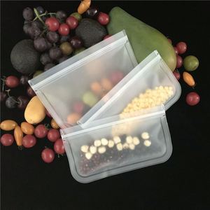wholesale Reusable Storage <b>Bags</b> 12 <b>Pack</b> PEVA Leakproof Zipper Silicone Food Storage <b>Bags</b> - Product Image 2