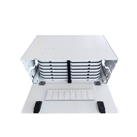 Panel de Conexión de Fibra Óptica para Montaje en Rack ODF 24 48 72 96 144FO, FIST-GPS2, para Soporte de 8 Bandejas de Empalme GPST