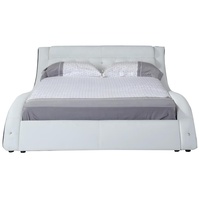 Ensemble de chambre à coucher moderne et luxueux cadre de lit en cuir blanc