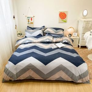Conjunto de Lençóis de Cama em Cor Sólida Tamanho King <span class=keywords><strong>Queen</strong></span> Twin Conjunto de Cama Azul para Casa - Product Image 6