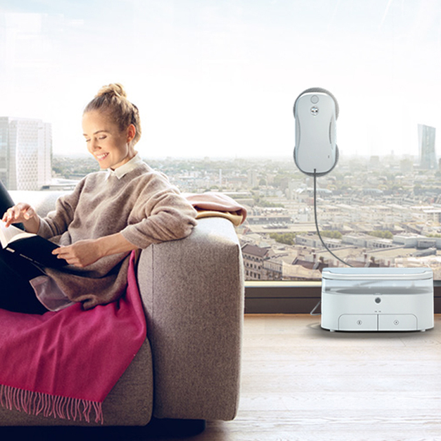 Vacuum 5300pa High Suction Electric App-Controlled Brushless Motor Car & RV Ready Professional Smart Window Cleaning Robot