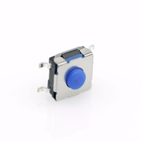 Micro-interrupteur tactile étanche 6*6 SMD 4 broches 3.5H SMT, bouton-poussoir en silicone bleu
