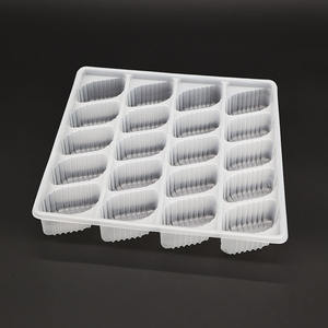 Boîtes en plastique PET jetables de qualité alimentaire en gros, emballage personnalisé pour plateau à dumplings avec impression de logo, transparentes - Product Image 3