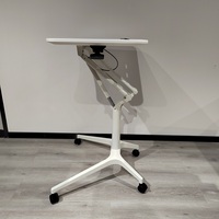 Table d'écriture à pied réglable en hauteur, bureau d'ordinateur intelligent et Portable avec roues, frein mobile et silencieux, vente en gros, nouveaux produits