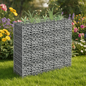 Bac à légumes surélevé en gabion d'acier galvanisé 35,4x11,8x35,4 pouces pour la culture des légumes dans le jardin - Product Image 2