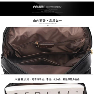 Multifunctional High Quality Female <b>Large</b> Capacity Design <b>Backpack</b> Travel Purses <b>Backpack</b> Bag <b>Leather</b> Women - Product Image 6