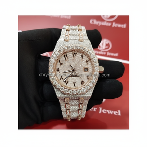 Reloj de diamantes Mossinate personalizado de lujo para hombres Iced Out Moissanite Bust Down Hip Hop Jewelry Watch Iced Out Watch a bajo precio - Product Image 1