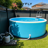 Canapé gonflable personnalisé pour piscine, 16 pieds de diamètre, 4 pieds de profondeur, en PVC, grande piscine familiale extérieure, vente en gros directe usine