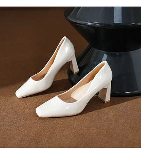 2024 eleganti <span class=keywords><strong>tacchi</strong></span> alti Nude nuove décolleté singole in stile francese per hostess di <span class=keywords><strong>Hotel</strong></span> lavoro professionale altezza crescente per l'estate - Product Image 6