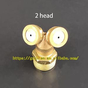 Micros Buse 1/2/3/4 tête <span class=keywords><strong>Poreux</strong></span> Mist Pulvérisateur Accessoires Atomisation Irrigation Par Aspersion de Pulvérisation En Laiton Brumisation Sprinkler - Product Image 3