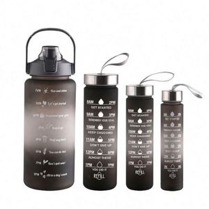 Juego de 4 Botellas de Agua Deportivas Ecológicas 4 en 1, a Prueba de Fugas, con Pajita y Tapa, Capacidad de Medio Galón, para Adultos - Product Image 1