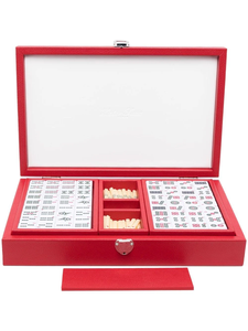 Custom American Mahjong With Leather Box 166pcs Mahjong Set PU Case With Mahjong