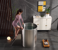 Baignoire autoportante professionnelle en acier inoxydable 304SS pour récupération sportive et SPA, fabrication en gros, OEM ODM personnalisé